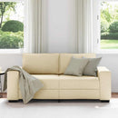 2-personers sofa 180x77x82 cm stof cremefarvet