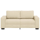 2-personers sofa 180x77x82 cm stof cremefarvet