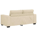 2-personers sofa 180x77x82 cm stof cremefarvet