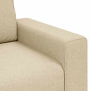 2-personers sofa 180x77x82 cm stof cremefarvet