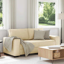 2-personers sofa 180x77x82 cm stof cremefarvet