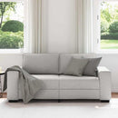 2-personers sofa 180x77x82 cm stof skygrå