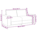 2-personers sofa 180x77x82 cm stof skygrå