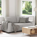 2-personers sofa 180x77x82 cm stof skygrå