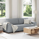 3-personers sofa 220x77x82 cm stof lysegrå