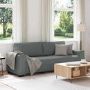 3-personers sofa 220x77x82 cm stof mørkegrå