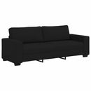 3-personers sofa 220x77x82 cm stof sort