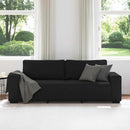 3-personers sofa 220x77x82 cm stof sort