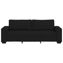 3-personers sofa 220x77x82 cm stof sort