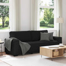 3-personers sofa 220x77x82 cm stof sort