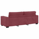 3-personers sofa 220x77x82 cm stof vinrød