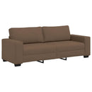 3-personers sofa 220x77x82 cm stof brun