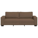 3-personers sofa 220x77x82 cm stof brun
