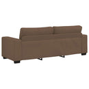 3-personers sofa 220x77x82 cm stof brun
