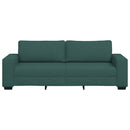 3-personers sofa 220x77x82 cm stof mørkegrøn