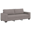 3-personers sofa 220x77x82 cm stof gråbrun