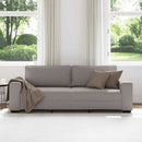 3-personers sofa 220x77x82 cm stof gråbrun