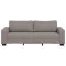 3-personers sofa 220x77x82 cm stof gråbrun