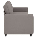 3-personers sofa 220x77x82 cm stof gråbrun