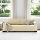 3-personers sofa 220x77x82 cm stof cremefarvet