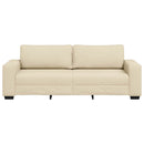 3-personers sofa 220x77x82 cm stof cremefarvet