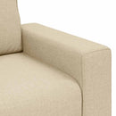 3-personers sofa 220x77x82 cm stof cremefarvet