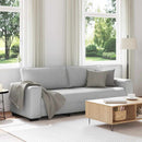 3-personers sofa 220x77x82 cm stof skygrå