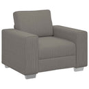 sofastol 100x77x82 cm fløjlsstof lysegrå