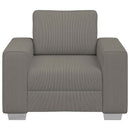 sofastol 100x77x82 cm fløjlsstof lysegrå