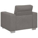 sofastol 100x77x82 cm fløjlsstof lysegrå
