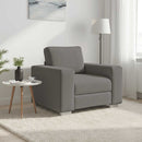 sofastol 100x77x82 cm fløjlsstof lysegrå