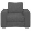 sofastol 100x77x82 cm fløjlsstof mørkegrå