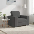 sofastol 100x77x82 cm fløjlsstof mørkegrå