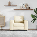 sofastol 100x77x82 cm fløjlsstof cremefarvet