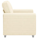 sofastol 100x77x82 cm fløjlsstof cremefarvet