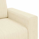 sofastol 100x77x82 cm fløjlsstof cremefarvet