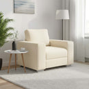 sofastol 100x77x82 cm fløjlsstof cremefarvet