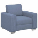 sofastol 100x77x82 cm fløjlsstof blå