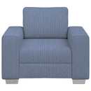 sofastol 100x77x82 cm fløjlsstof blå