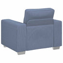 sofastol 100x77x82 cm fløjlsstof blå