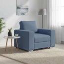 sofastol 100x77x82 cm fløjlsstof blå