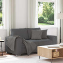 elskovssofa 160x77x82 cm fløjlsstof mørkegrå
