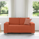 elskovssofa 160x77x82 cm fløjlsstof rød orange