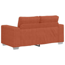 elskovssofa 160x77x82 cm fløjlsstof rød orange