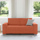 elskovssofa 180x77x82 cm fløjlsstof rød orange