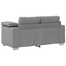 Tosæders sofa Lysegrå 160 cm Stof