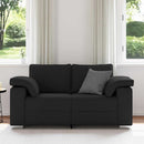 Tosæders sofa Sort 160 cm Stof