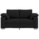 Tosæders sofa Sort 160 cm Stof