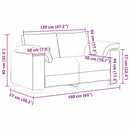 Tosæders sofa Sort 160 cm Stof