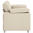 2-personers sofa Beige 160 cm Linned-blandet stof